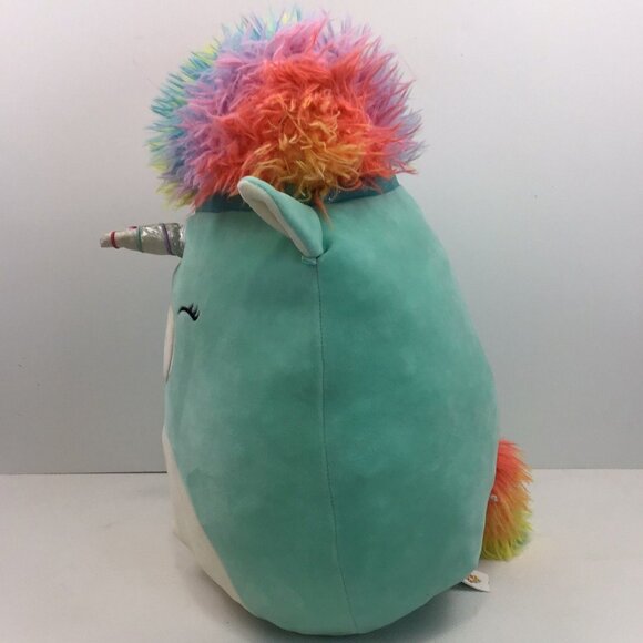 Squishmallow Squish Doos Kennedy Unicorn Plush Pillow Rainbow Hair Tail 17" - Picture 2 of 13